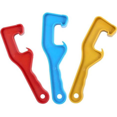 3 ouvre-couvercles pour seaux en plastique de 5 litres, avec fonction clé, pour un usage domestique, 3 couleurs (1/5)