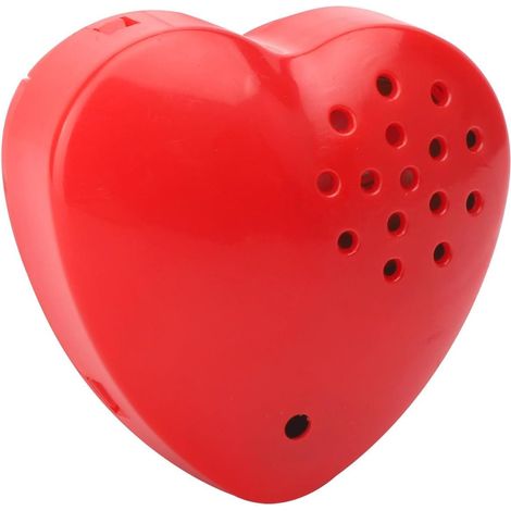 1 Enregistreur Vocal, Cœur, 30 Secondes, Plastique, Rouge, Peluche, Cadeau