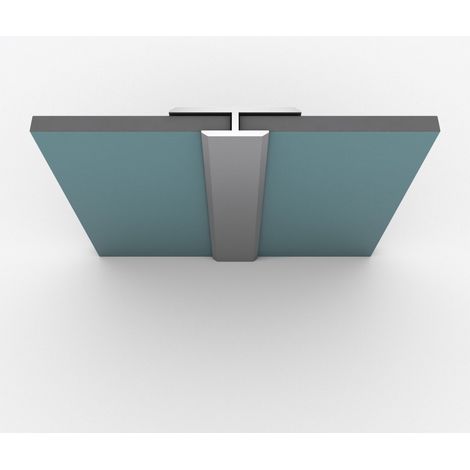 Perfil de unión en H de Aluminio Acabado Anodizado Brillante para Paneles Murales - 20x5x2100 mm (1/4)