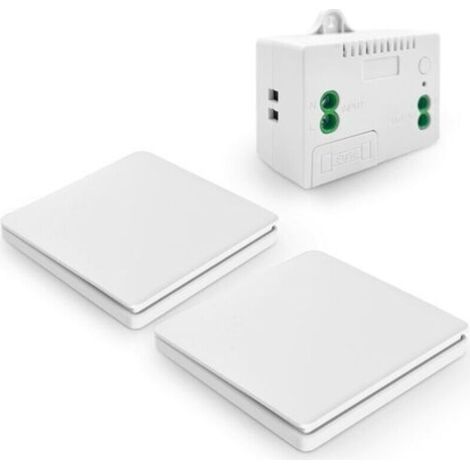 Interrupteur mural sans fil auto-alimenté – Télécommande RF433MHz étanche – Installation facile sans câblage – Contrôle éclairages et appareils connectés