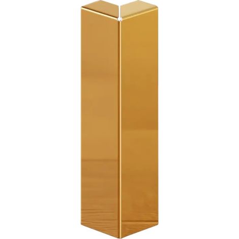 Außenecke FCL für FC-Sockelleisten aus Stahl 8cm x 2cm x 1cm - gold poliert