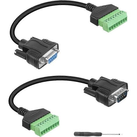 Câble d'extension sans soudure DB9, module de signal avec connecteurs série DB9 RS232 D-SUB mâle et femelle (1/5)