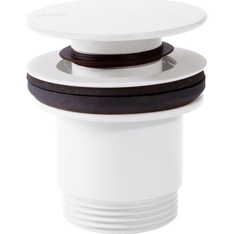Bonde de vidage clic-clac Simple-Rapid pour lavabo Blanc mat - TRES 24284010BM