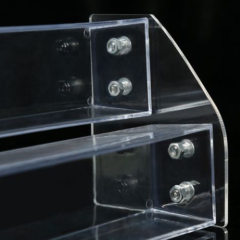 Étagère double pour vernis à ongles et cosmétiques, support de rangement durable pour salon (1/4)