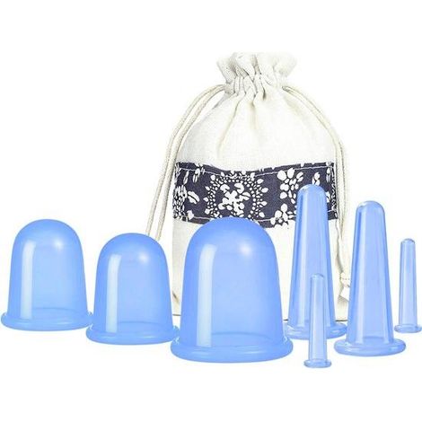 Kit de ventouses premium (7 pièces) pour le visage, les bras et les jambes - Kit de ventouses en silicone à vide (1/5)