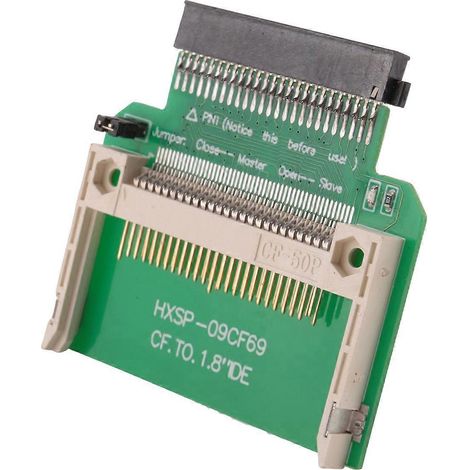 Adaptateur Memory Card Compact Flash vers disque dur SSD IDE 1,8" 50 broches (1/5)