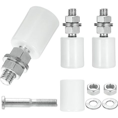 4Pcs 1.18" x 1.57" (LxH) Galets Guidage Galet Guidage Blanc (1/5)