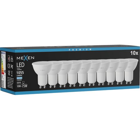 Mexen Nova 10x Ampoule LED GU10, 10W, Froid - 6500K, 1055 lm - L108-GU10-1065-01x10 (1/5)