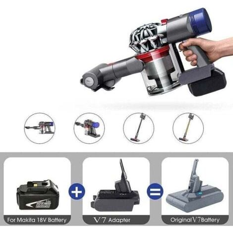 Convertisseur d'adaptateur de batterie au lithium Makita Lxt 18 V vers les aspirateurs de la série Dyson V7 TRIMEC (1/5)