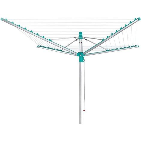 Leifheit – Séchoir parapluie Linomatic 400 Easy – Système Easy-Lift – Longueur de fil 40m – Résistant aux intempéries et UV