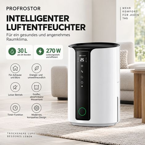 PROFROSTOR Luftentfeuchter- Leistung 12 L/Tag-Raum Entfeuchter–Hochwertige Premium-Produkte- für Wohnung und Schlafzimmer (1/5)