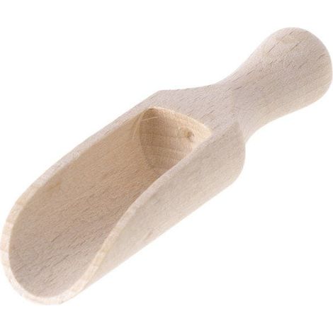 Piccolo mestolo di faggio, mestolo di legno per spezie, tè, caffè, cucina in legno
