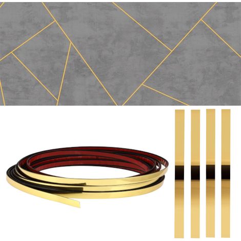 GOLDENES PVC-DEKORATIVES STREIFEN 9 mm FLACH (1/5)