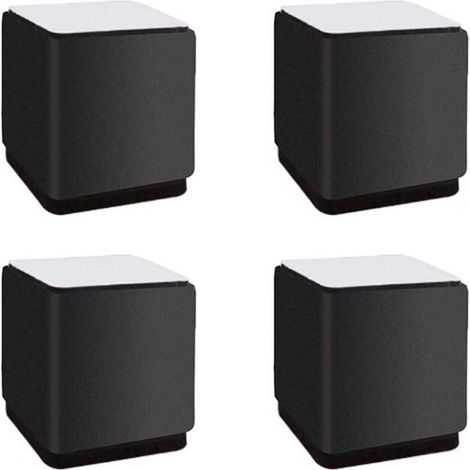 Pieds de meubles Carre Acier au Carbone Rehausseurs de Meuble Pied de Table Pied Canapé,Ajouter une Hauteur de 5cm Protection du Plancher pour Lits, Canapés, Armoires (1/4)