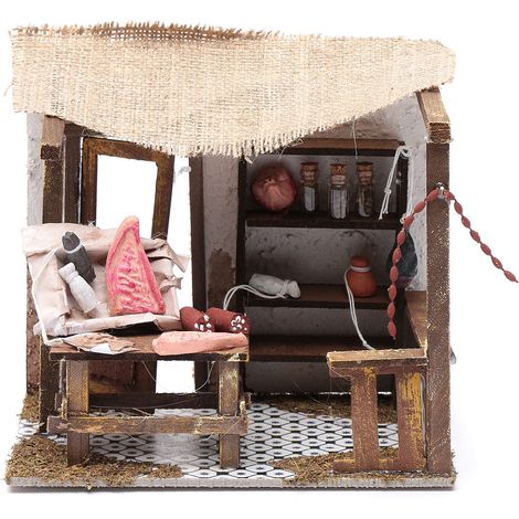 Bottega Scena per Presepe Macellaio 20x14 cm 10737SF (1/4)