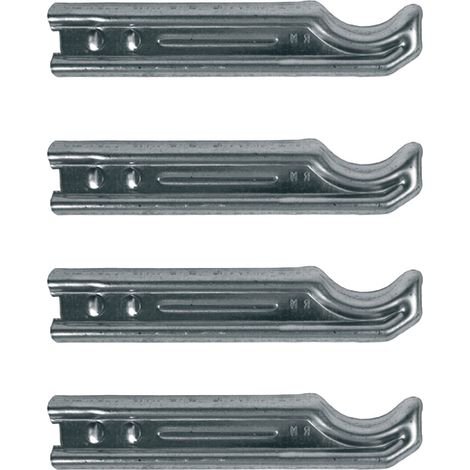 RAM – Lot de 4 supports à sceller pour radiateur en fonte – Longueur axe 255 mm – Longueur totale 290 mm – Résistant à la corrosion