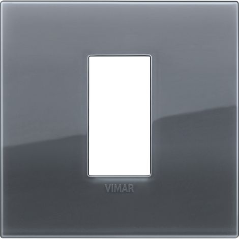Placca Classic 1M Reflex grigio fumè scatola rotonda Vimar Arkè 19641.61