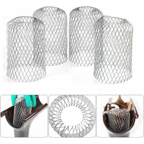 Lot de 4 grilles de filtre en aluminium pour gouttière Protection de gouttière pour gouttière Protection de tuyau de descente (1/5)