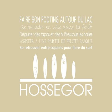Tableau sur toile Hossegor beige 30x30 cm - Impression sur Toile Murale Décorative - Image imprimée en HD sur Toile - Toile sur Châssis en Bois FSC - Fabriqué en France