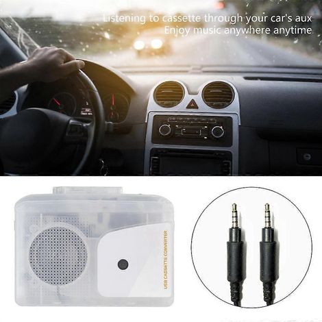Convertisseur cassette vers MP3 avec enregistreur, pratique pour écouter de la musique en voiture et à la maison. (1/4)