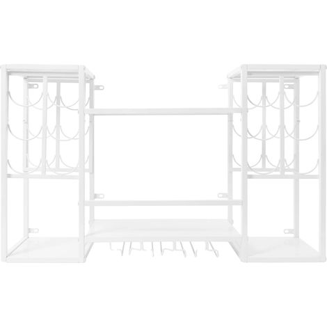 Cave à vin, Design moderne, Montée au mur, Blanc (1/2)