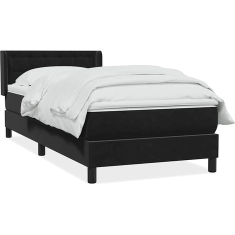 Maison Exclusive - Boxspringbett mit Matratze Schwarz 80x220 cm S