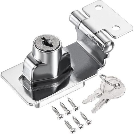 2.5 Inch Loquet porte à clé à angle droit de 90 degrés avec bouton tournant pour placard, serrure verrou de tiroir, d'armoire, meuble, armoire (1/5)