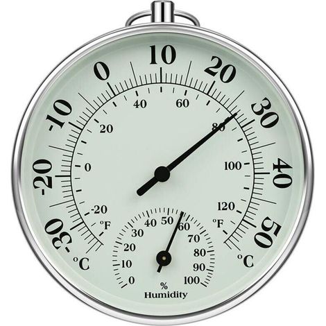 Thermomètre d'intérieur et d'extérieur 10 cm avec thermomètre d'humidité à l'intérieur et à l'extérieur Température de l'air pour moniteur climatisation Humidity Thermomètre Gauge Indicateurs (1/5)