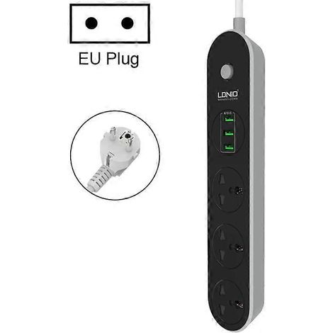 Compatible avec la multiprise USB à trois ports LDNIO SC3301 pour les voyages, la maison ou le bureau, longueur du câble : 1,6 mètre, prise… (1/5)