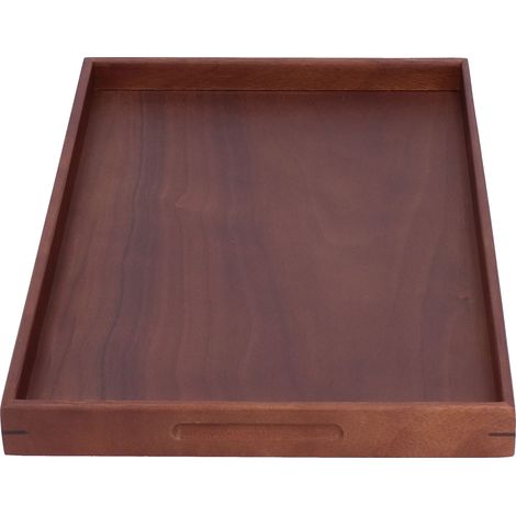 Plateau rectangulaire en noyer, service à thé, assiette de rangement pour tasses à thé, plateau à fruits pour la maison et le bureau, thé, fruits (1/5)