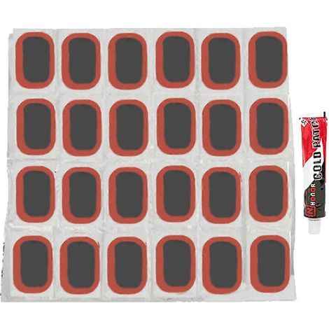 Kit de réparation chambre à air vélo moto, rustines caoutchouc pneu, accessoire patch cyclomoteur (1/5)