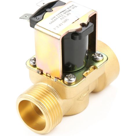 Elektrisches Magnetventil aus Messing, DN20 G3/4, normalerweise geschlossen, vorgesteuert, für Wassereinlass (1/5)