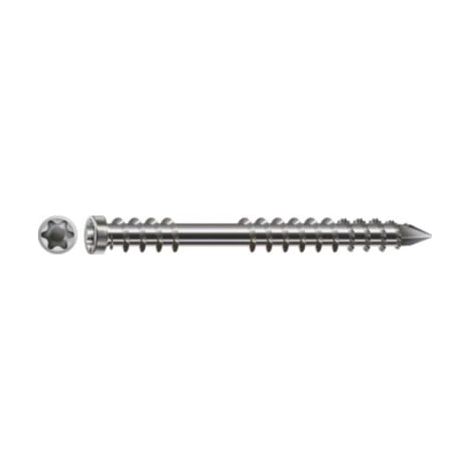 Spax – Boîte de 250 vis terrasse tête cylindrique inox A2 5X70mm – Pointe Cut pour pénétration rapide – Empreinte 6 lobes pour vissage précis (1/10)
