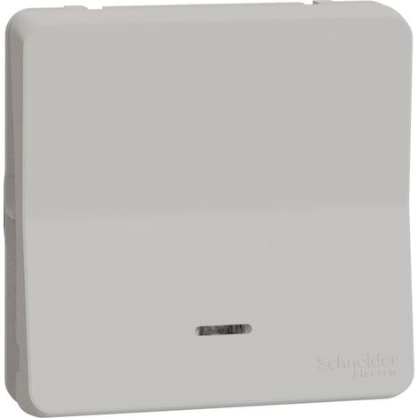 bouton poussoir - led - blanc - composable - schneider electric mur39127