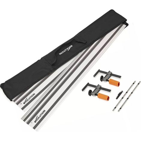 Evolution 004-0012 ST2800 Guide Rail Kit - 2 x 1400mm Rails, Connector, Clamp and Bag (1/4)