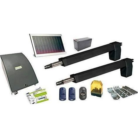 HC812-300 SOLAR automatisme kit motorisation DUCATI HOME pour portail battant Solaire 100% sans fil ouvre portail (1/3)