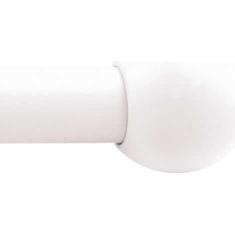 Embout Boule en Bois Blanc Ø28mm pour barre à rideaux - Boulet