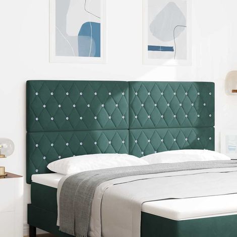 Tête de lit Vert foncé 180 cm Velours vidaXL (1/5)