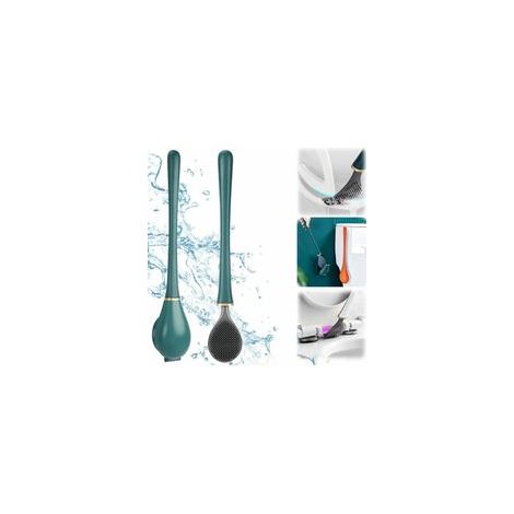 Flexible Silikon-Toilettenbürste – Wandmontage, kein Bohren erforderlich – Schnelltrocknend – Flexibler Bürstenkopf für gründliche Reinigung (1/5)