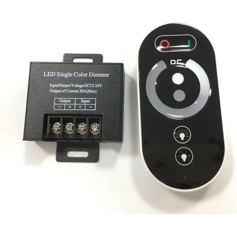 30A Monochrome Touchscreen Dimmer Controller with 12-24V Remote Control