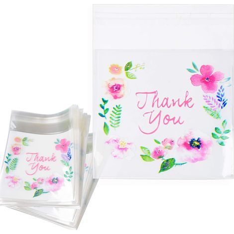 (7 x 7cm) 200pcs Sac Sachet Pochette Transparent Auto-Adhésive Petit Pochon Alimentaire Plastique Emballage Cellophane Biscuit Bonbons Perles Bijoux Cadeau Dragée (1/5)