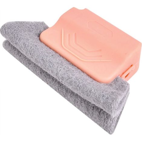 Spazzola rosa per la pulizia delle fessure e delle scanalature dei davanzali, 13,5 x 38,5 cm, ideale per pulire le fessure e gli interstizi dei davanzali.