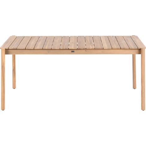 Mesa de comedor exterior de madera de acacia para 6 personas jardín 180 x 100 cm marrón claro Manado (1/5)