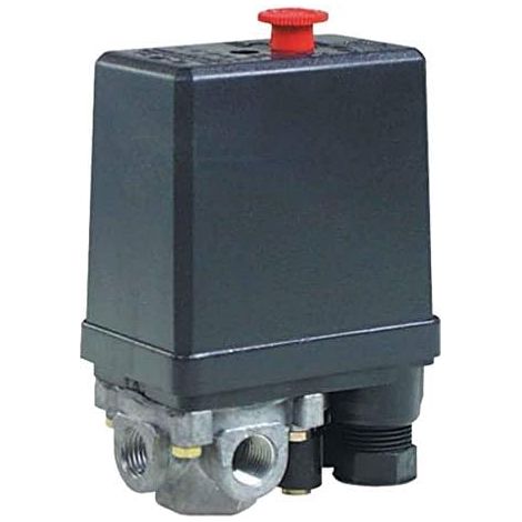 Pressostato 4 VIE NE-MA per compressore monofase 220V 12 Bar per abac fini fiac