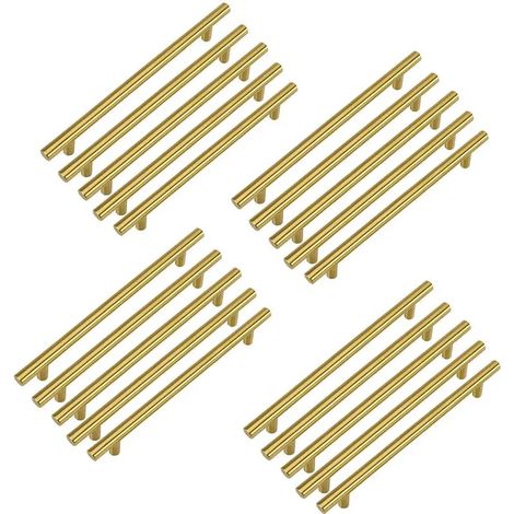 20pcs Poignée Meuble Dorée Poignée de Meuble Cuisine 128mm Poignee Laiton Poignée Tiroir Laiton Poignee Cuisine en Acier Inoxydable (1/4)