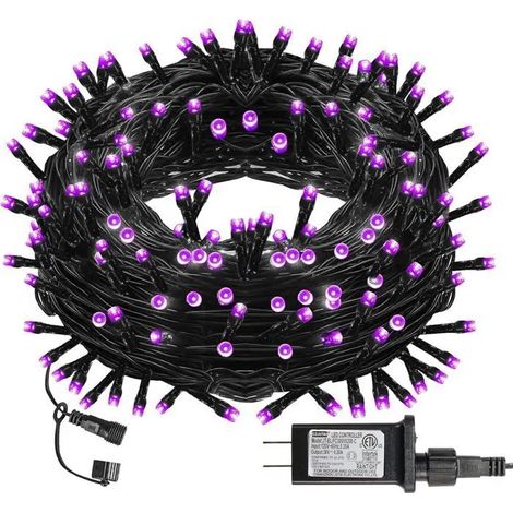 Guirlande lumineuse Halloween - 300 LED - 100 pieds - Violet - 8 modes - IP44 (1/5)