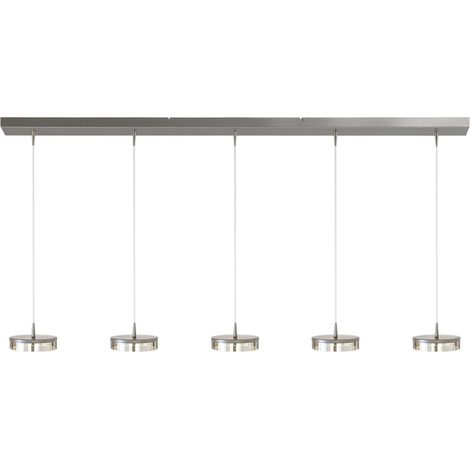 Lampe suspendue à 5 lumières Imperia 160 cm nickel - 2041-37-37-02-160-5 (1/3)