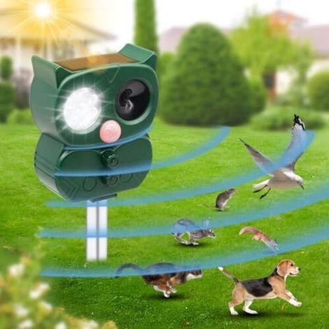Repellente per gatti da esterno, Repellente per gatti da esterno Repellente per gatti, Ultrasuoni repellente per animali per cani, gatti, conigli, volpi (1/5)