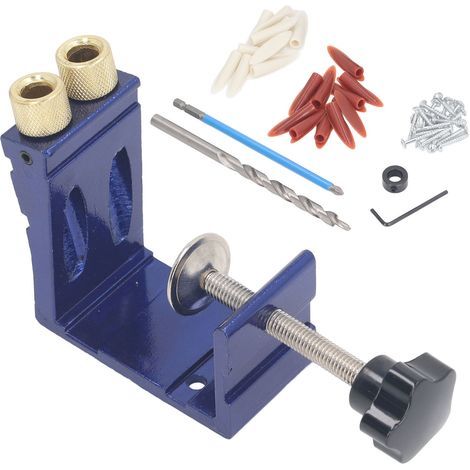 Kit de gabarits pour trous de poche, système de tourillons, guides de menuiserie, outil d'angle d'assemblage, localisateur de menuiserie, outils de menuiserie réglables