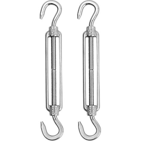 Wire Tensioner, Stainless Steel Tensioner, Cable Hook, Turnbuckle Tensioner, Stainless Steel Cable Tensioner, for Clothesline, Steel Cable, Steel Rope (1/4)